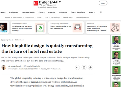 How biophilic design is quietly transforming the future of hotel real estate